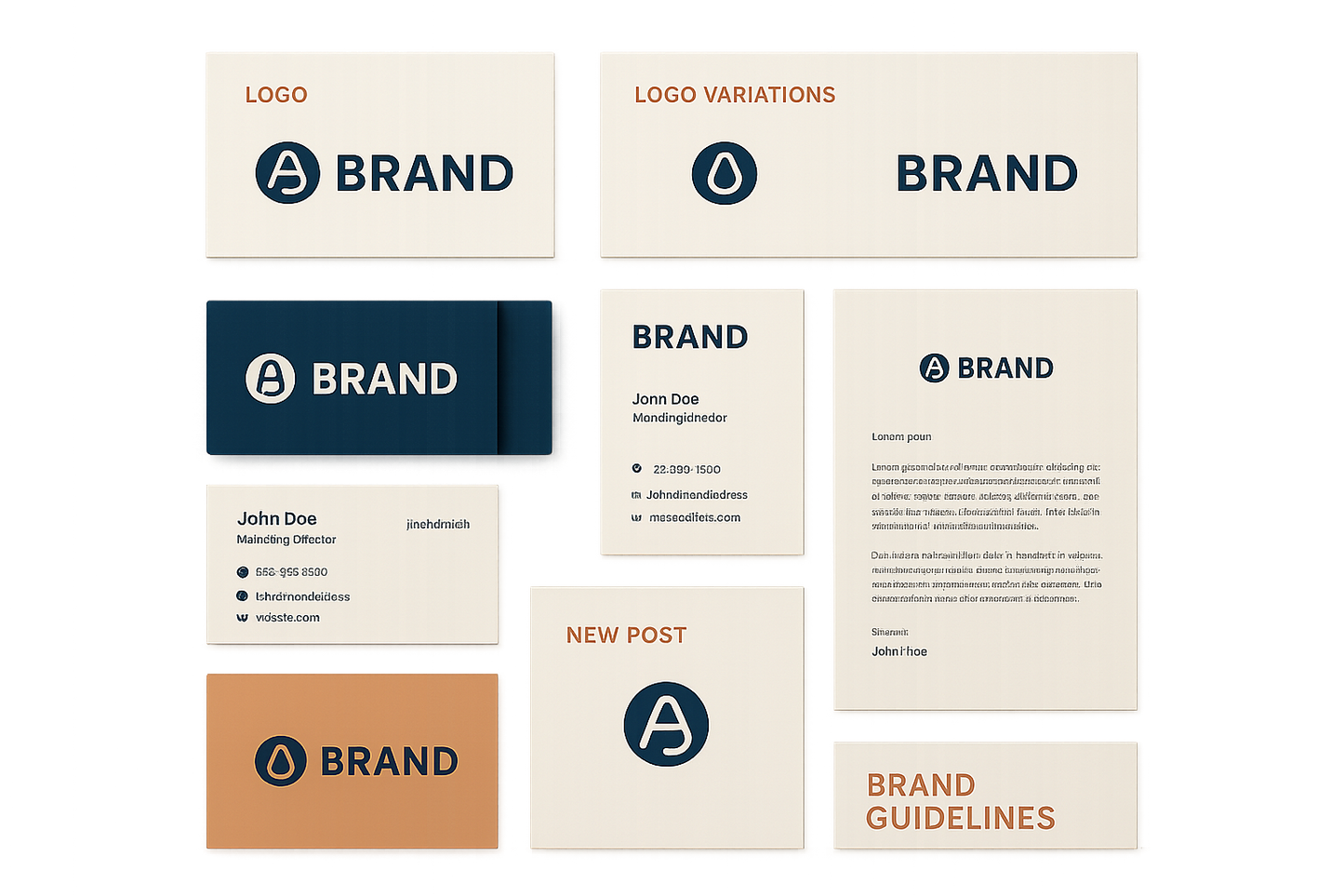 Complete brand identity package