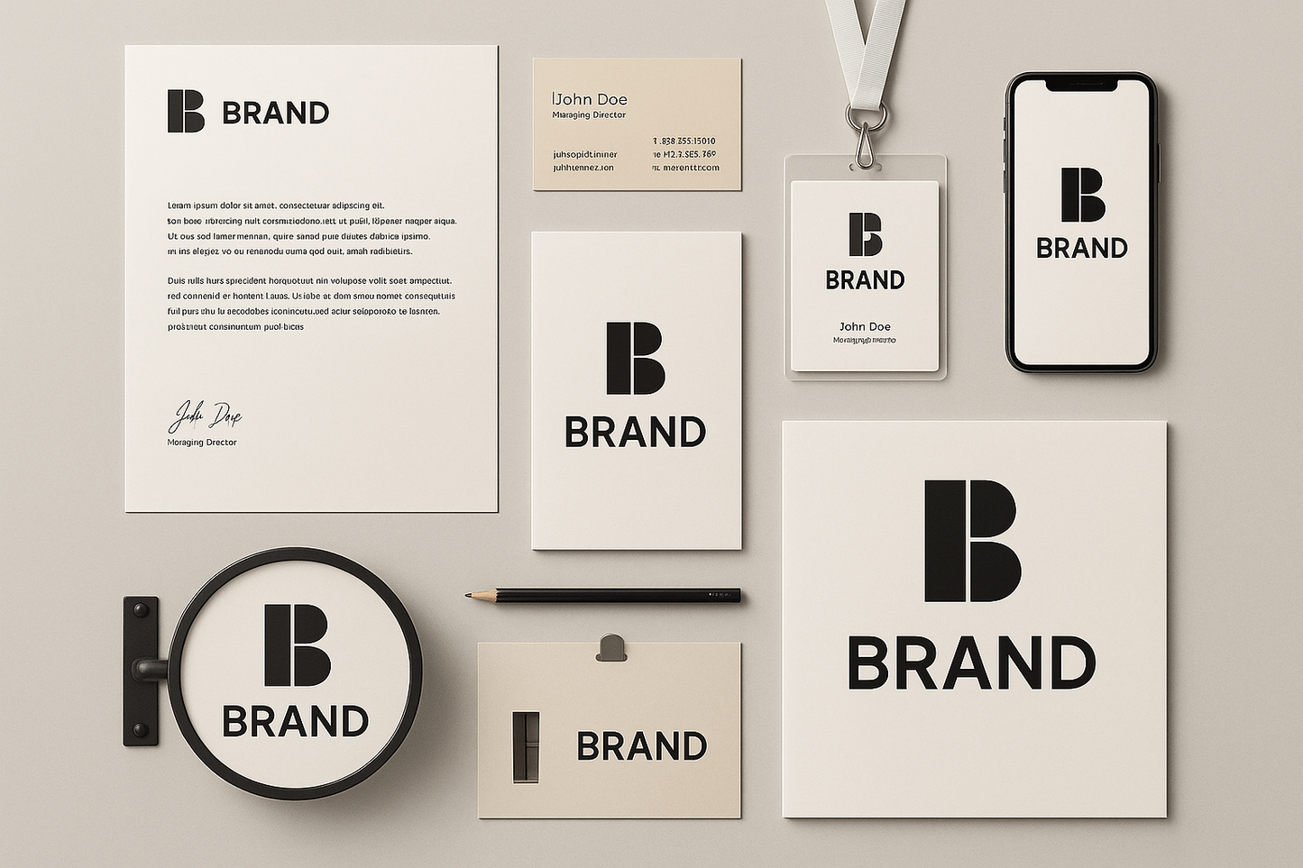 Professional brand identity mockup