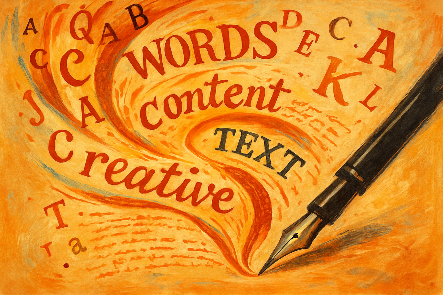 Abstract creative writing art