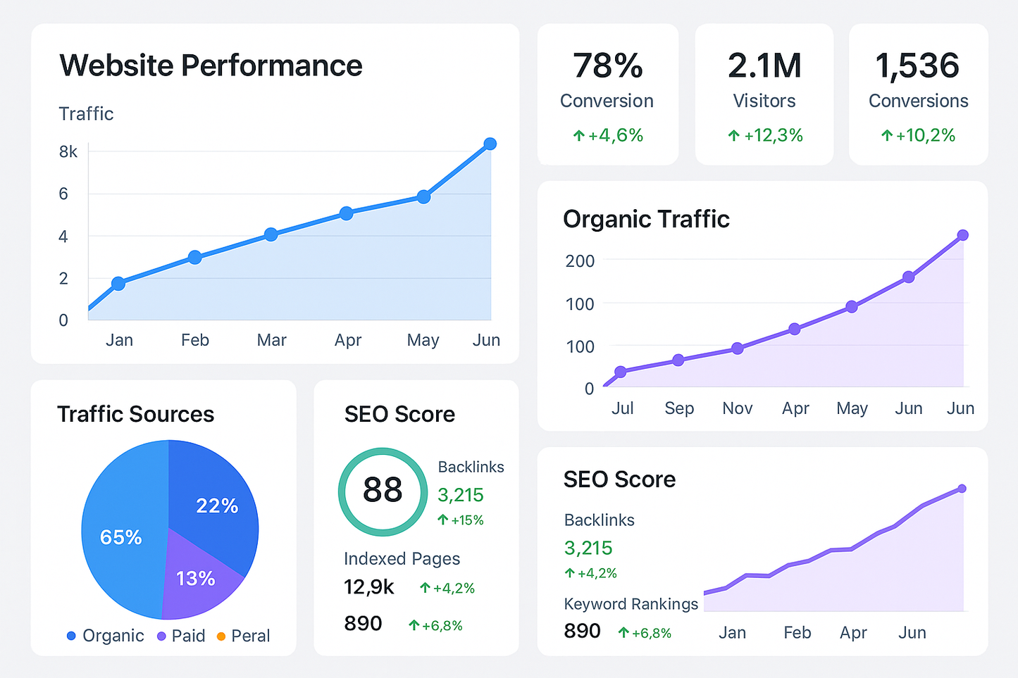 Analytics performance dashboard