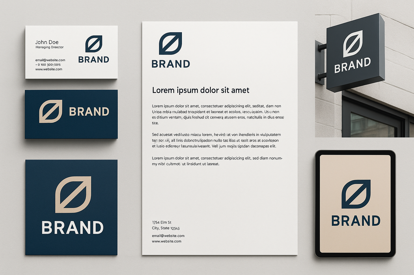 Brand identity package mockup