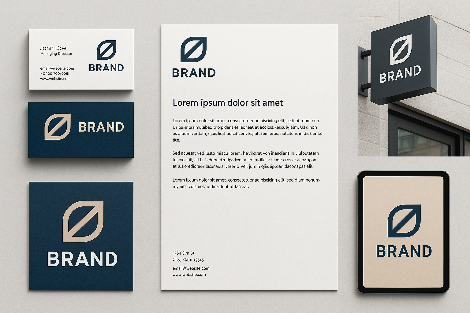 Brand identity package mockup