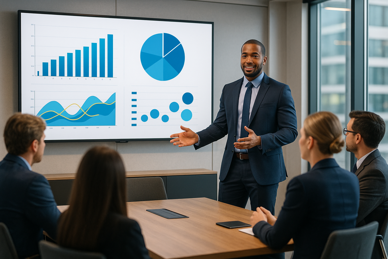Business presentation scene