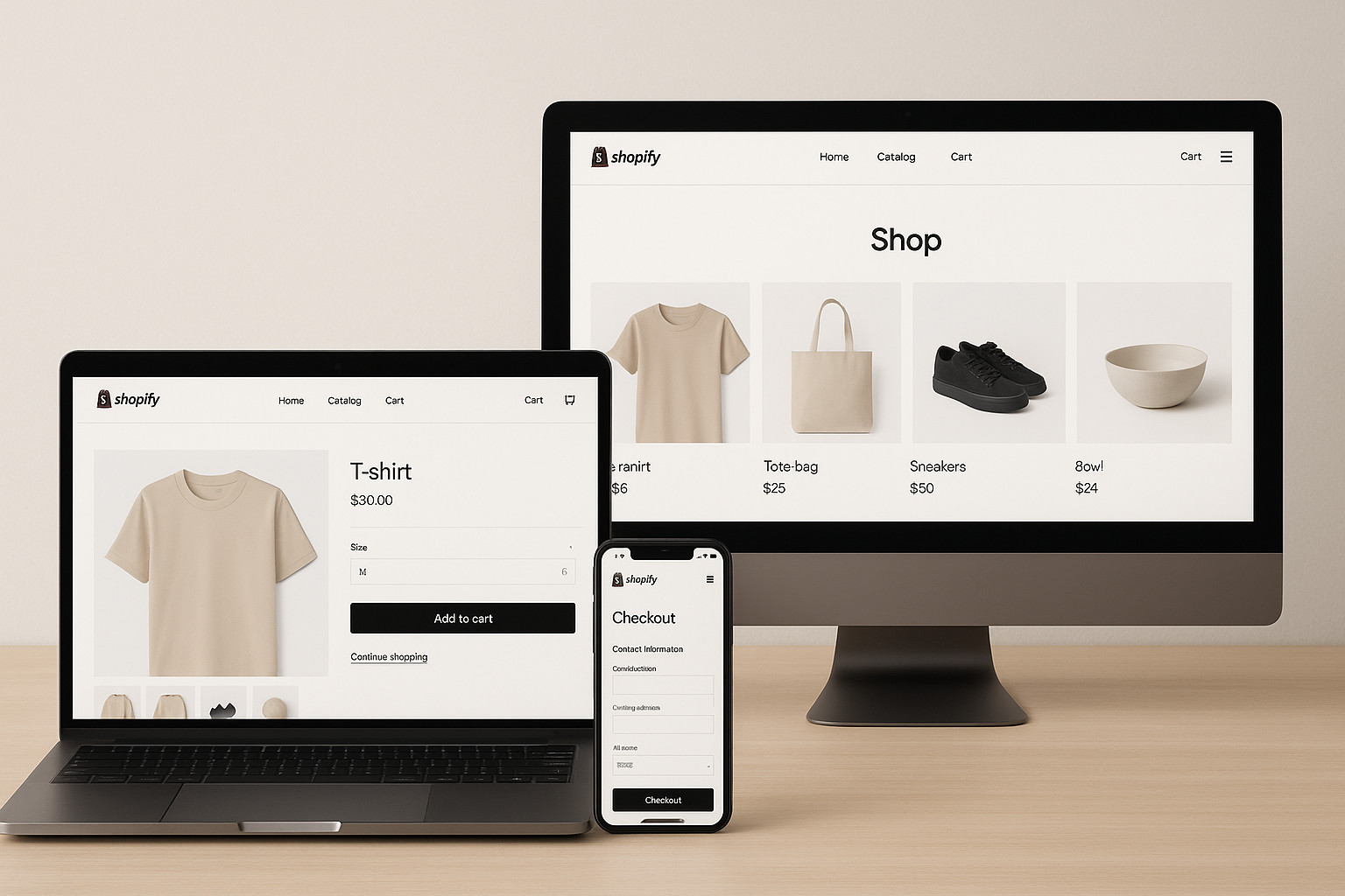 E-commerce store showcase