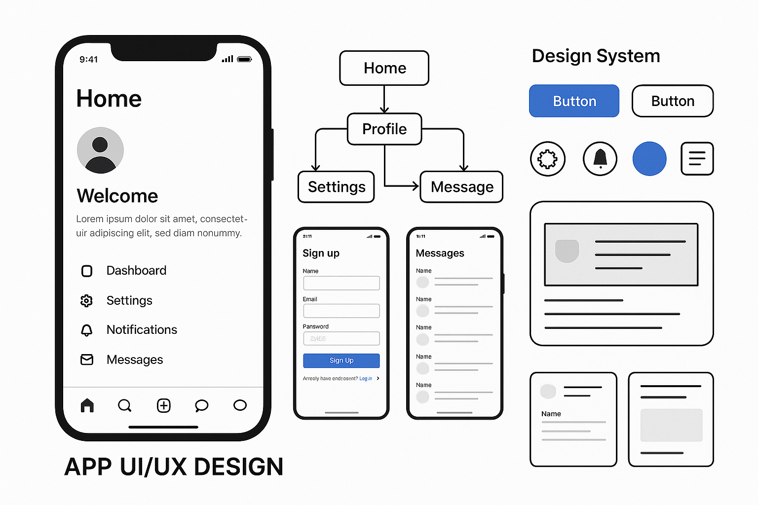 Mobile app UI/UX design showcase