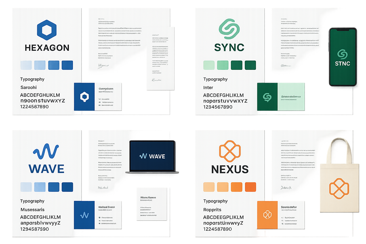 Professional logo design showcase