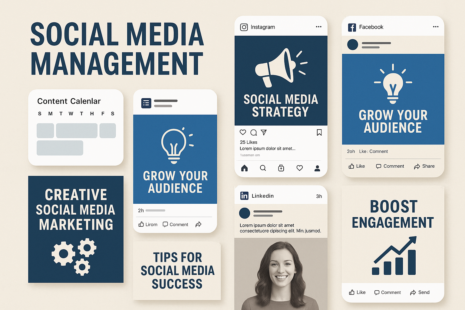 Social media management showcase